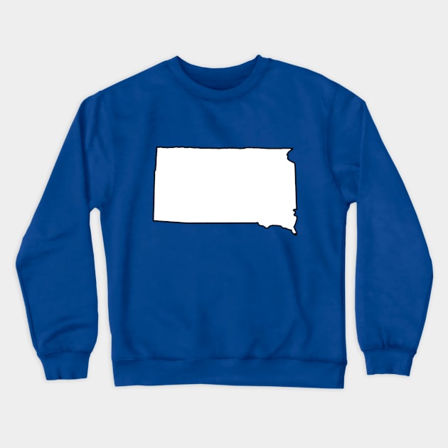 South Dakota - Blank Outline Crewneck Sweatshirt by loudestkitten